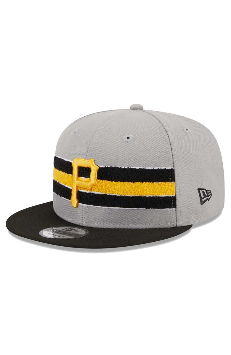 New Era Men's New Era Gray/Black Pittsburgh Pirates Band 9FIFTY Snapback Hat, Main, color, 