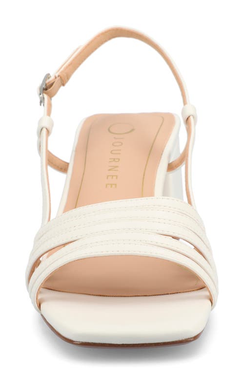 Shop Journee Collection Shayana Block Heel Slingback Sandal In White
