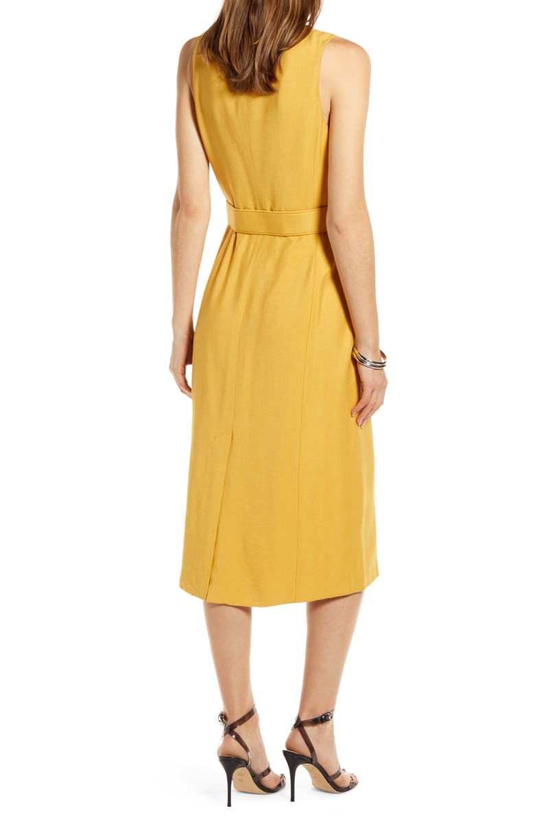 Something Navy Sleeveless Button-Up Midi Dress, Alternate, color, 