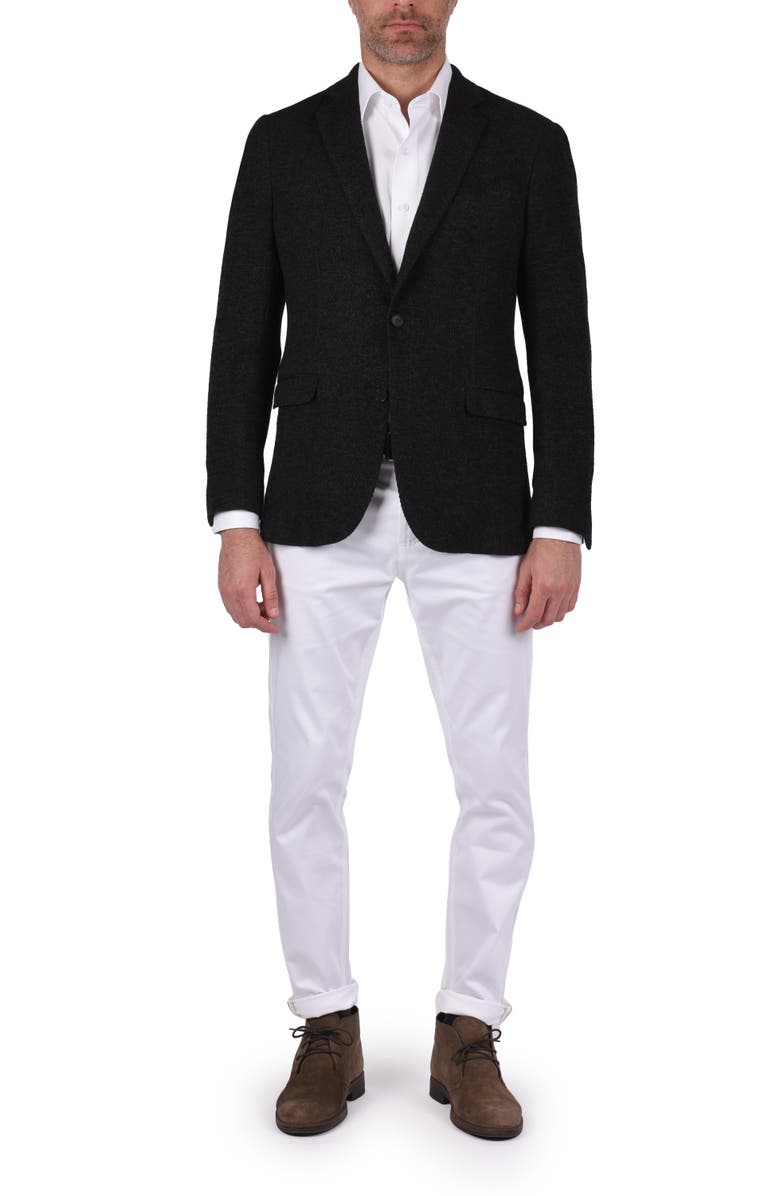 Ibiza Textured Knit Sport Coat, Alternate, color, Charcoal