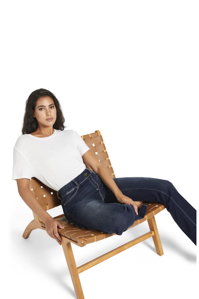 Signature Mid Rise Stretch Denim Straight Leg Jeans, Alternate, color, Roma Wash