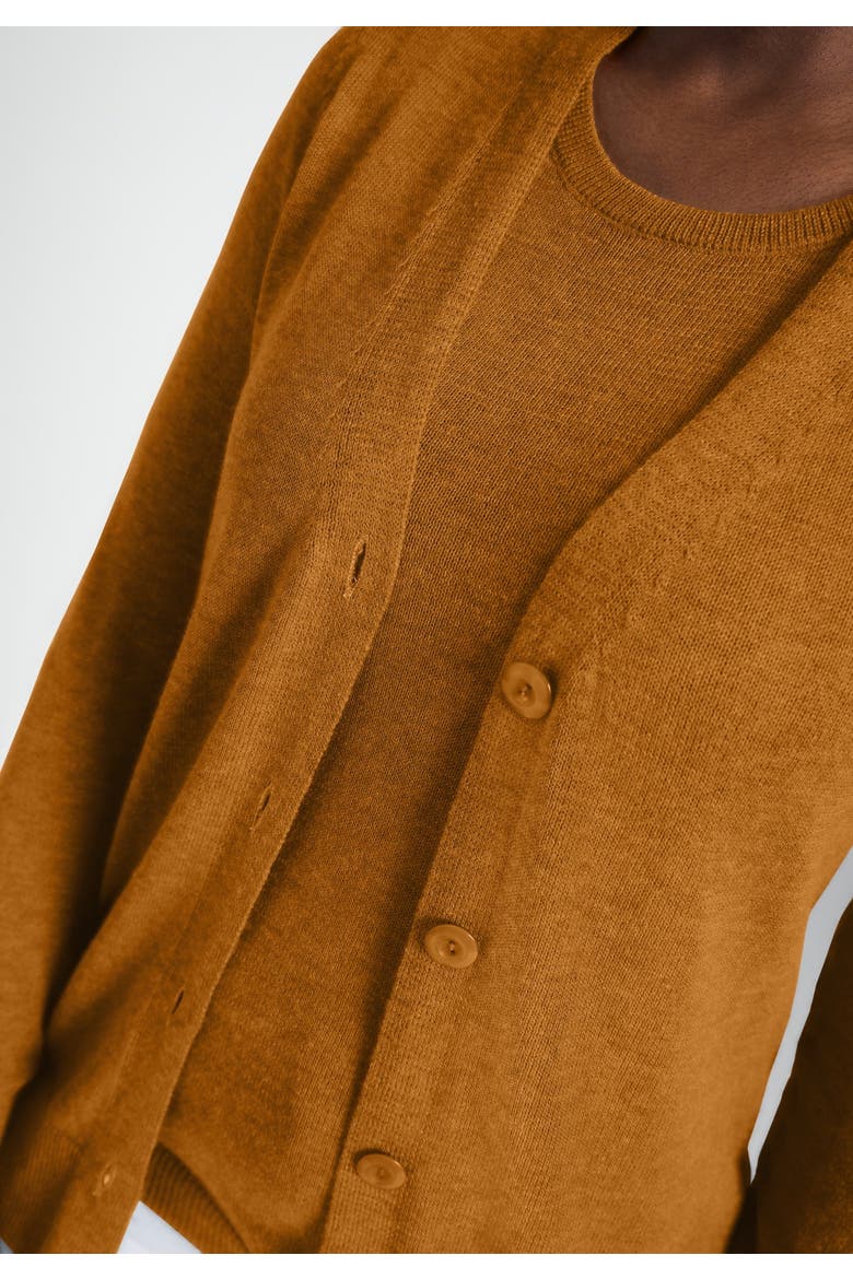 Button Front Cashmere Cardigan, Alternate, color, CLOVE