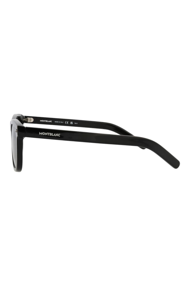 53mm Square Sunglasses, Alternate, color, BLACK BLACK SMOKE