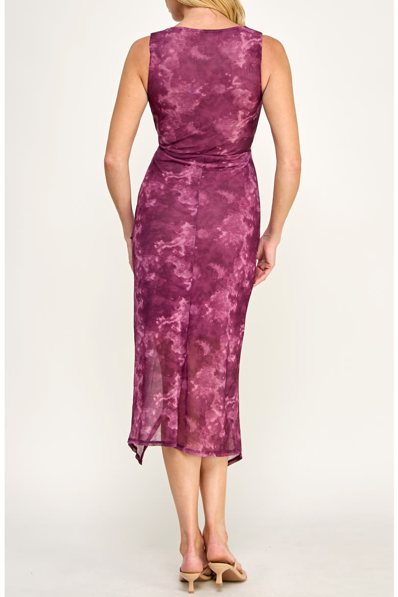Sleeveless Mesh Midi Dress, Alternate, color, VIOLET/ PURPLE