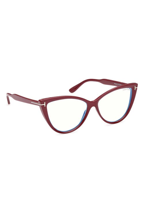 Tom Ford 56mm Blue Light Blocking Glasses In Pink
