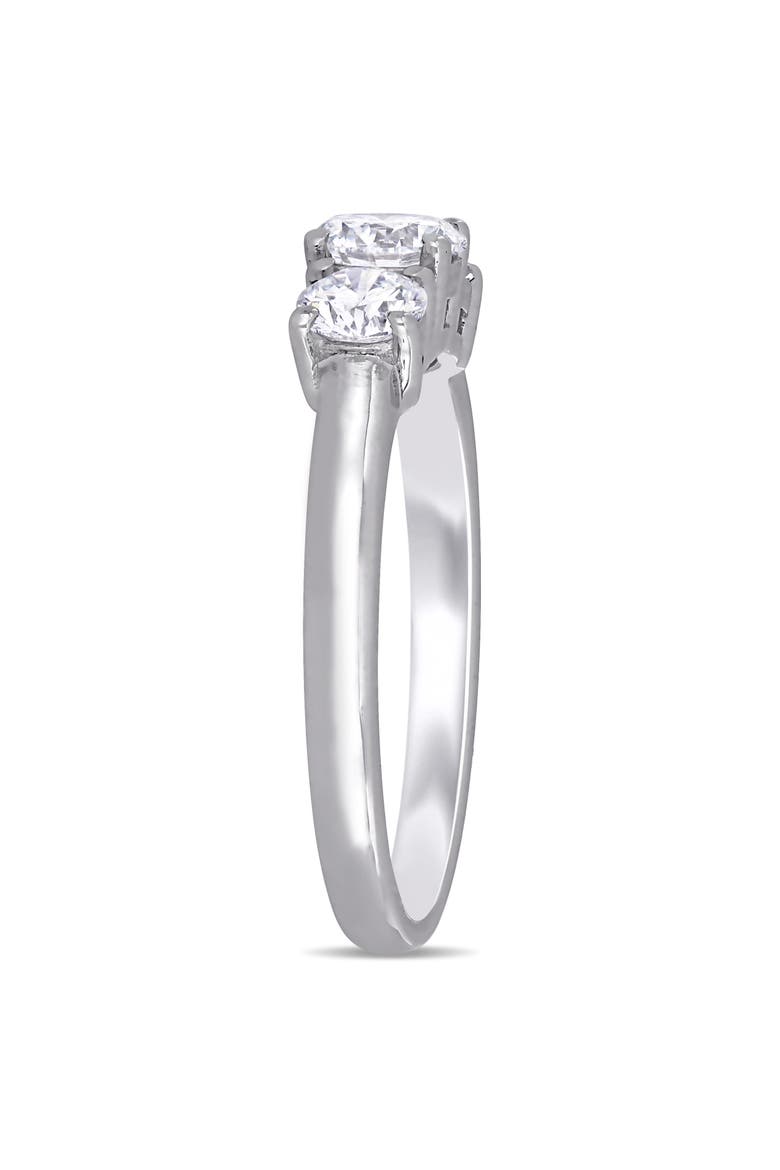 1 CTW Lab-Grown Diamond 3-Stone Ring 14k, Alternate, color, White Gold