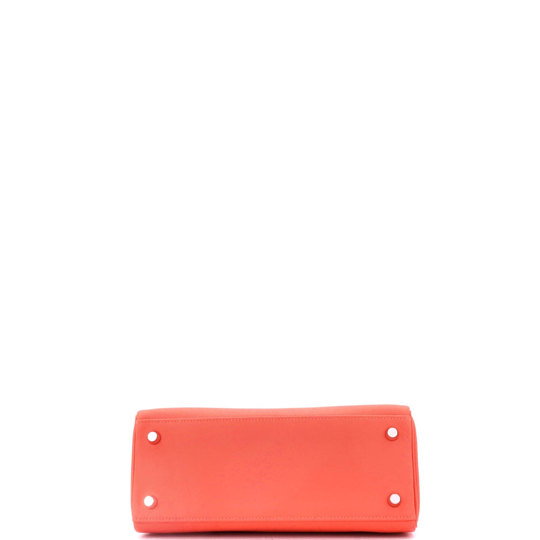 Pre-Owned Hermes Kelly Handbag Orange Swift with Palladium Hardware 25, Alternate, color, 