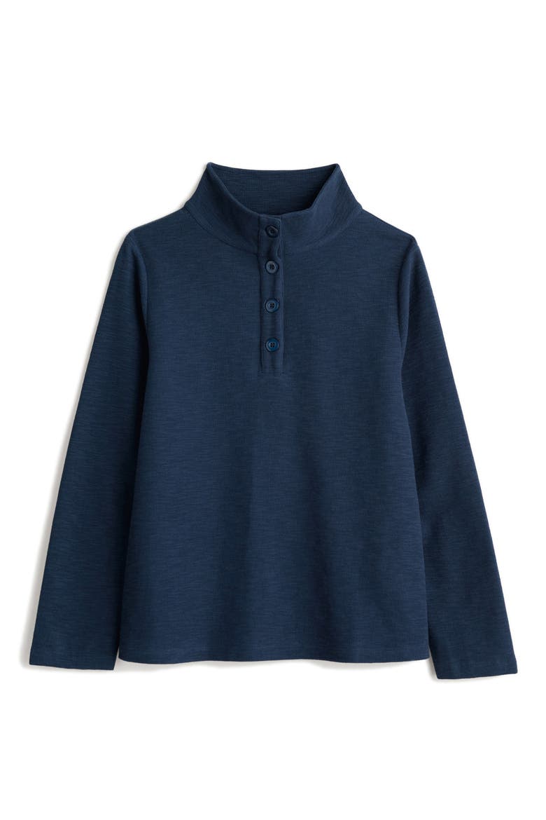Last Boat Organic Cotton Half Placket Sweatshirt, Alternate, color, MARITIME