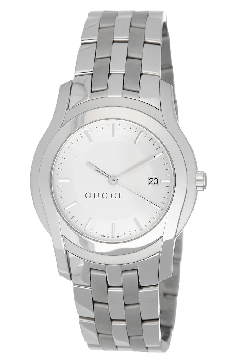 Gucci 5505 Bracelet Watch, 44mm, Main, color, Silver