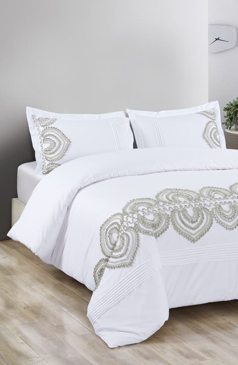 Padma Embroidered Duvet 3-Piece Set