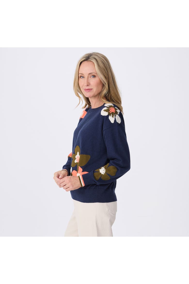 Blossom Floral Sweater, Alternate, color, spellbound