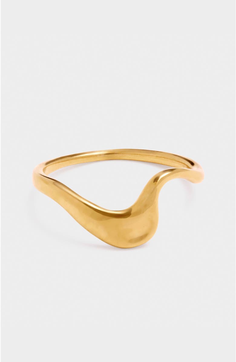 Katie Loxton Marina Wave Ring, Main, color, Gold Coated