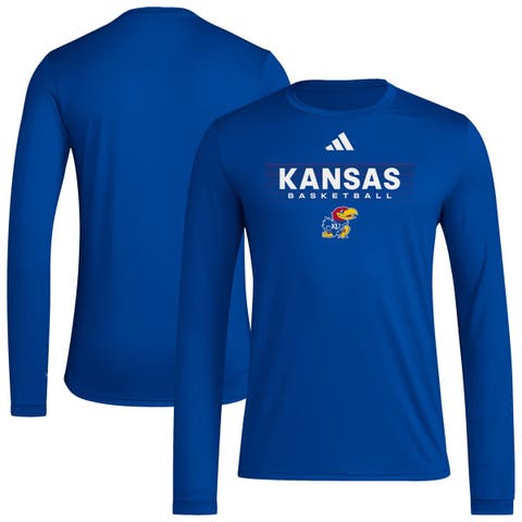 Men's adidas  Royal Kansas Jayhawks Locker On-Court In the Fade AEROREADY Long Sleeve T-Shirt