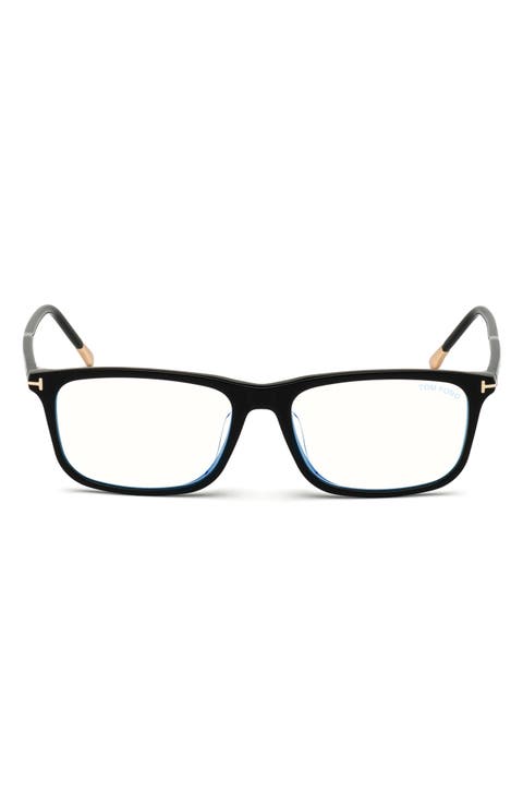 57mm Rectangular Blue Light Blocking Optical Glasses