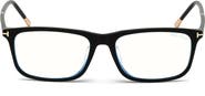 TOM FORD 57mm Rectangular Blue Light Blocking Optical Glasses