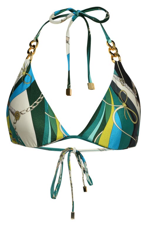 L AGENCE L'AGENCE ANNABELLE CHAIN TRIANGLE BIKINI TOP