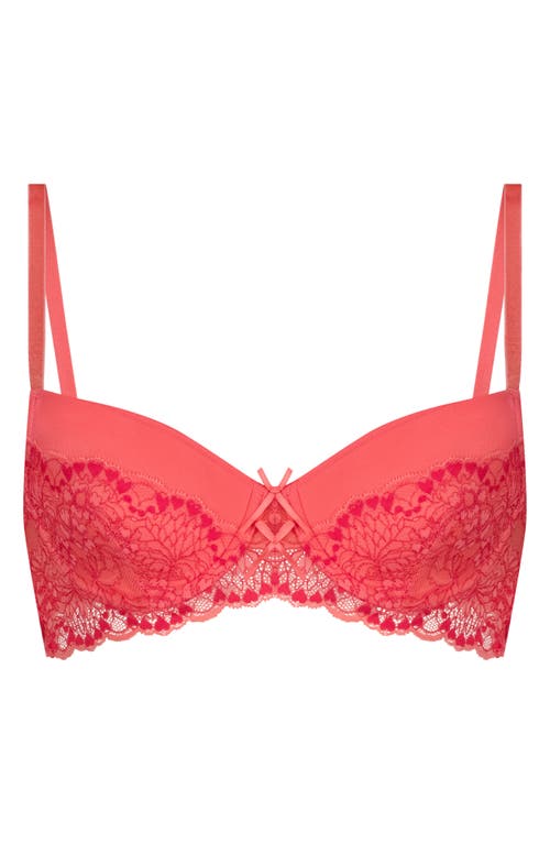 HUNKEMOLLER HUNKEMÖLLER CHERRY MESH & LACE UNDERWIRE BRA