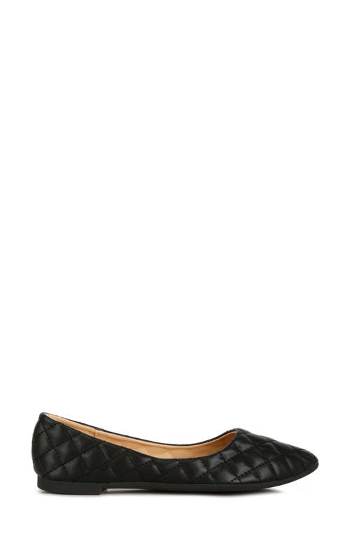 London Rag Rikhani Quilted Detail Ballet Flats In Black