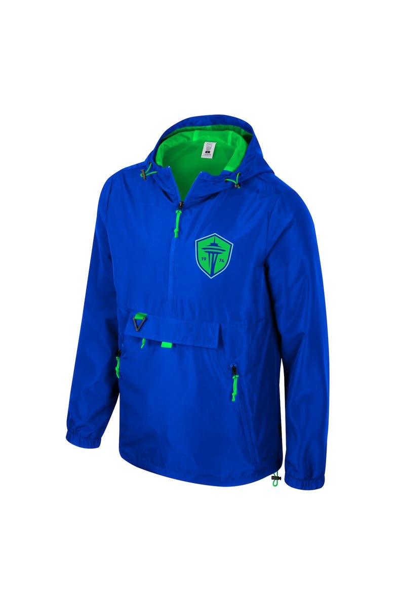 Stadium Essentials Men's Stadium Essentials  Blue Seattle Sounders FC Compete Quarter-Zip Jacket, Alternate, color, 