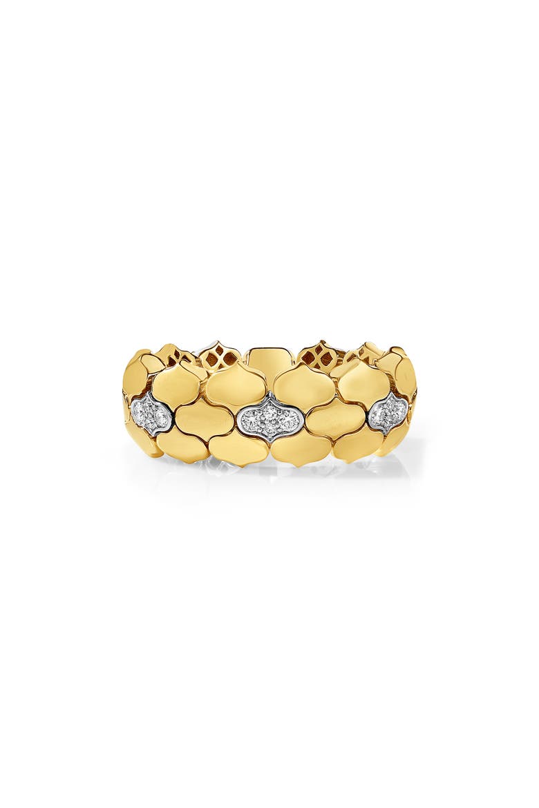 Cobra Diamond Flexible Ring, Main, color, YELLOW GOLD