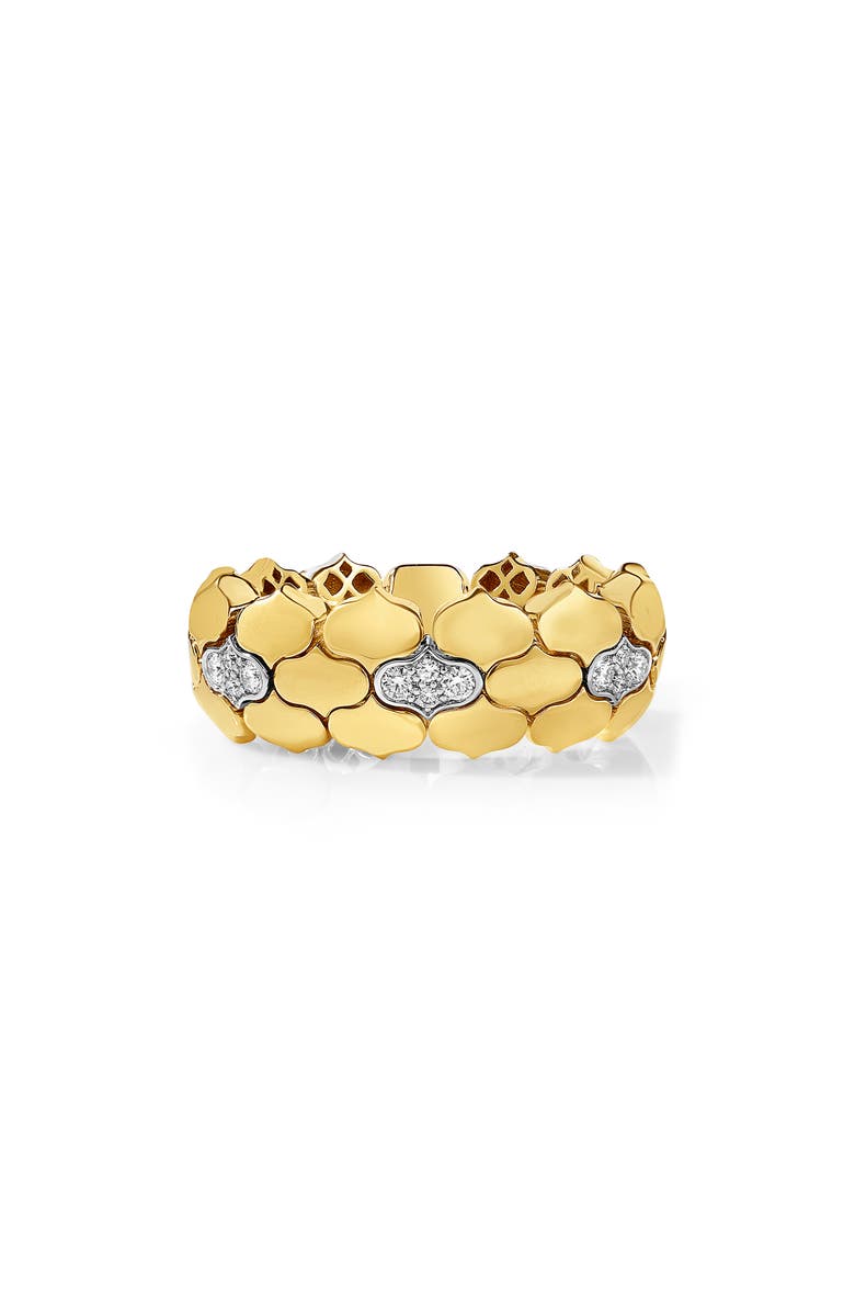 Roberto Coin Cobra Diamond Flexible Ring, Main, color, Yellow Gold