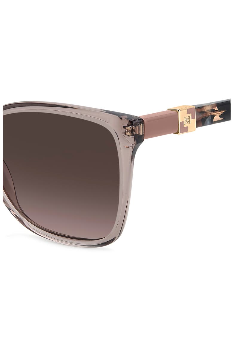 Her 56mm Gradient Rectangular Sunglasses, Alternate, color, BROWN/ BROWN SF