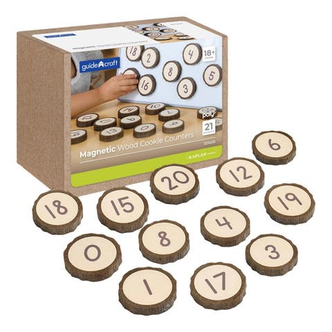 Magnetic Wood Cookie Counters - 21 Pieces