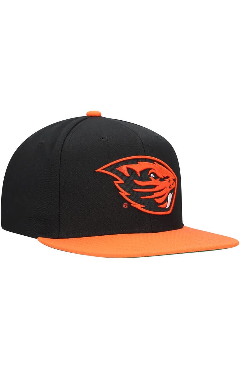 Mitchell & Ness Men's Mitchell & Ness Black/Orange Oregon State Beavers 2-Tone 2.0 Snapback Hat, Alternate, color, Black