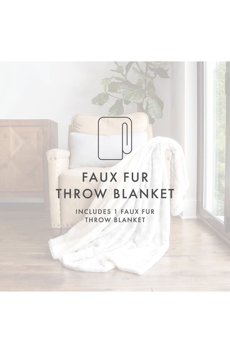 HOMESPUN Faux Fur Throw Blanket, Alternate, color,
