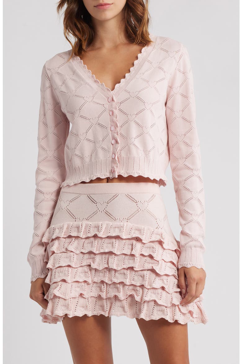 Petra Crop Cardigan, Main, color, VELOUR PINK