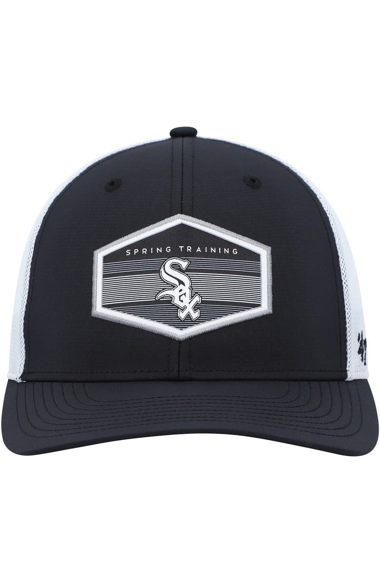 '47 Men's '47 Black/White Chicago White Sox Spring Training Burgess Trucker Adjustable Hat, Alternate, color, Black