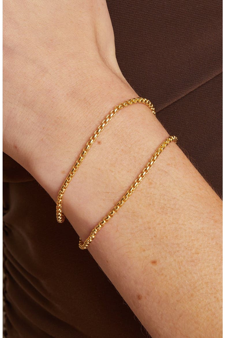 Round Box Chain Bracelet, Alternate, color, Yellow