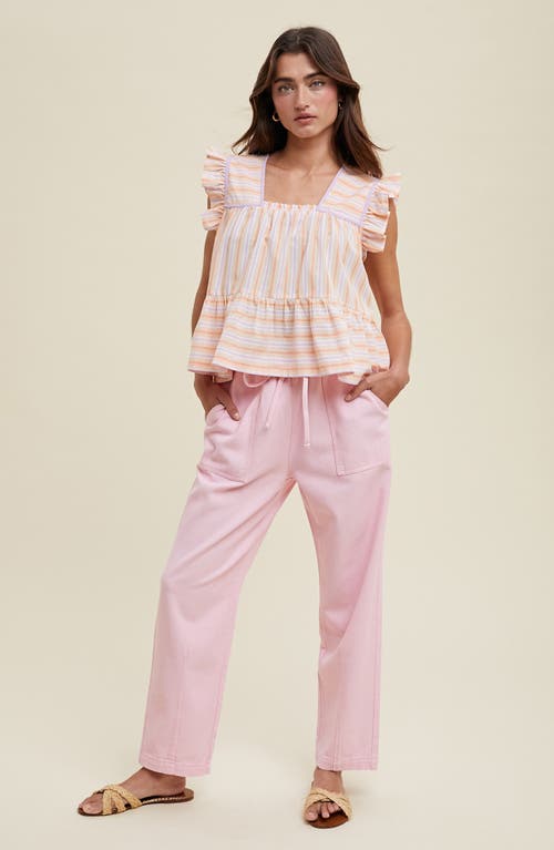 Wishlist Drawstring Waist Baggy Jeans In Pink