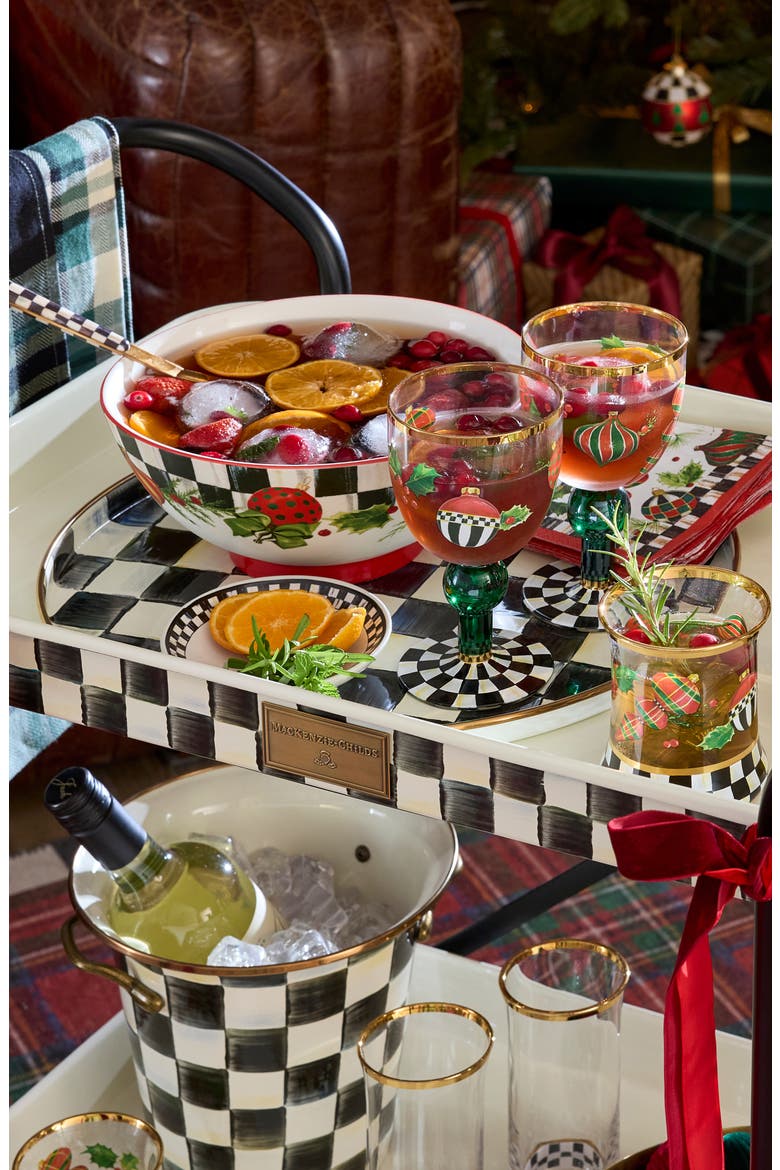 Courtly Check® Enamel Round Tray, Alternate, color, COURTLY