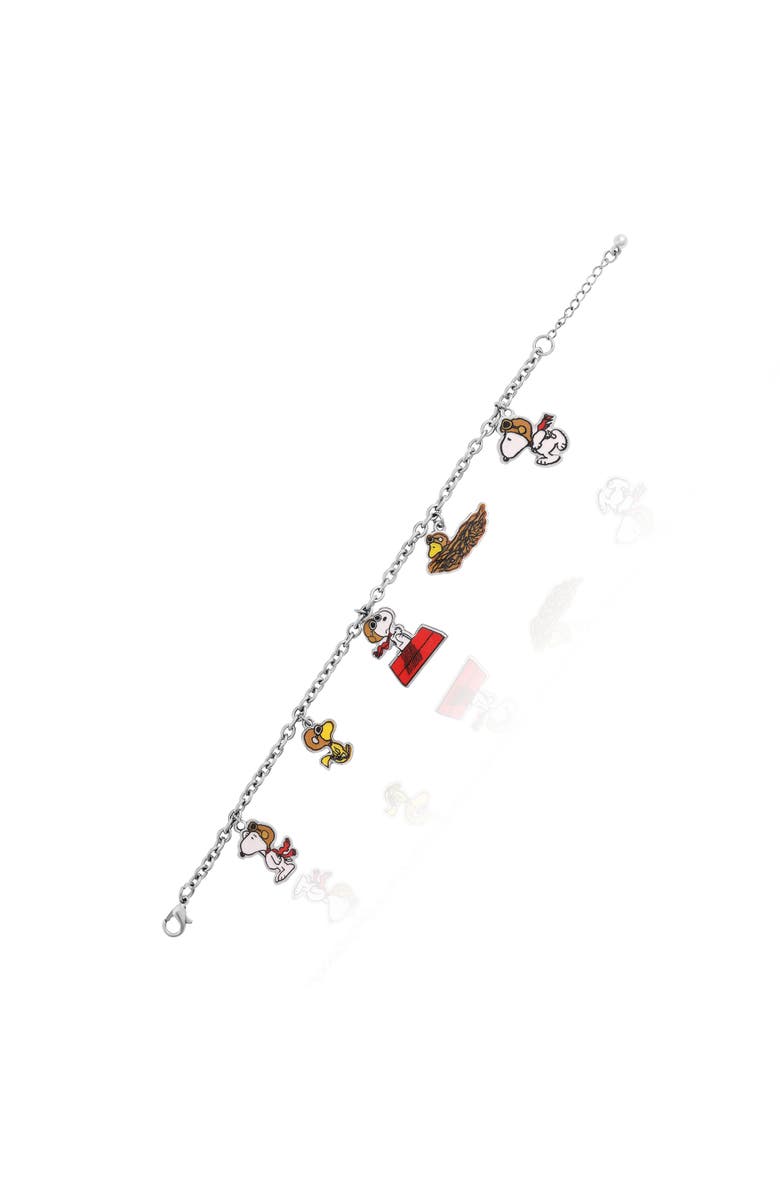 PEANUTS Snoopy & Friends Silver-Tone Charm Bracelet, Alternate, color, Silver