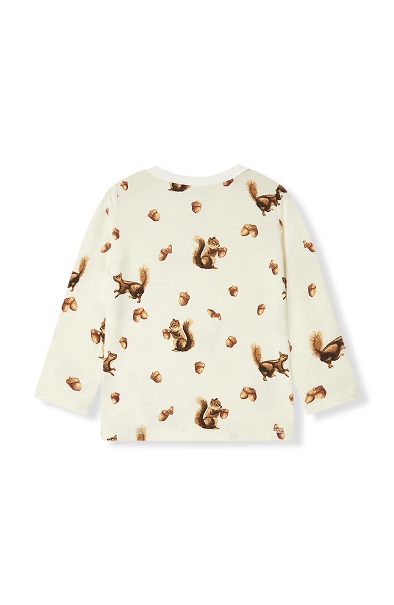 Milkbarn Luxe Stretch Long Sleeve Two Piece Pajama Set, Alternate, color, Chipmunk