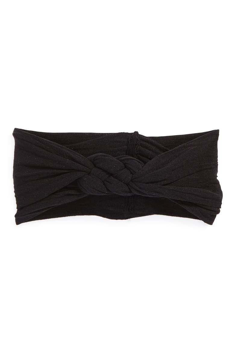'Sailor Knot' Head Wrap, Main, color, BLACK
