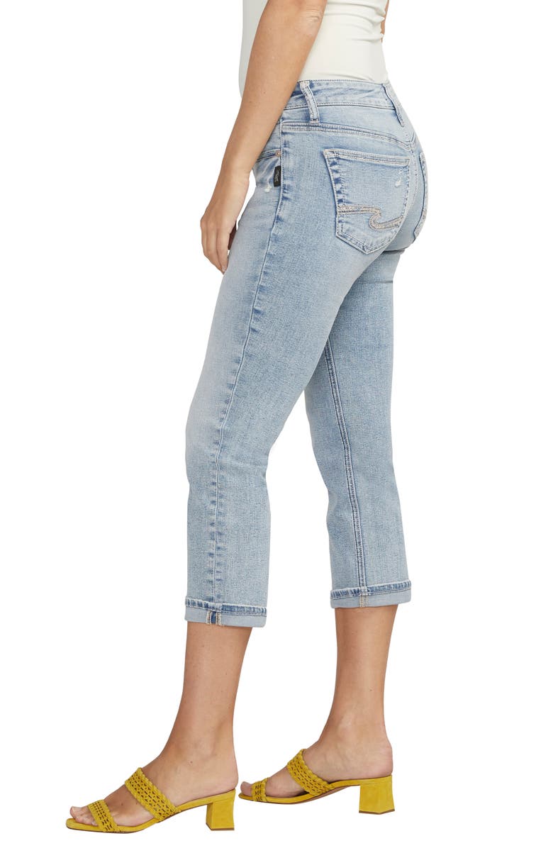 Silver Jeans Co. Britt Curvy Low Rise Capri Jeans, Alternate, color, 