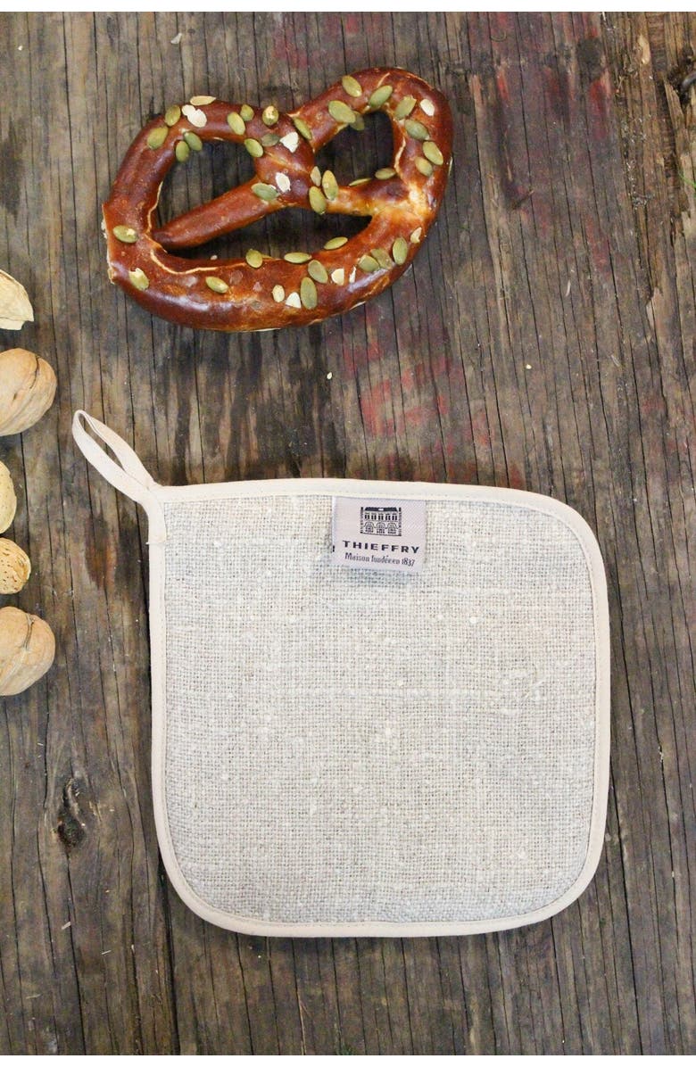 Be Home Thieffry Belgian Linen Potholder, Alternate, color, Raw Natural