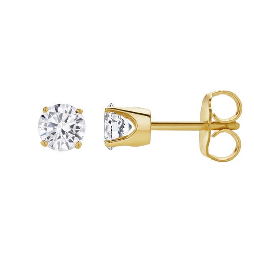 Luvmyjewelry Valeria 14k Gold Lab Grown Round Solitaire Diamond Earrings In 14k Yellow Gold
