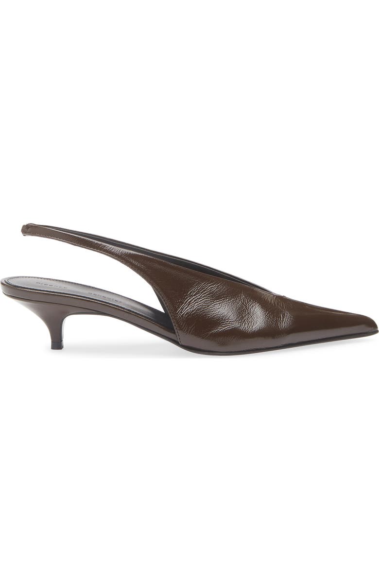 Proenza Schouler Slash Pointed Toe Slingback Pump, Alternate, color, Chocolate