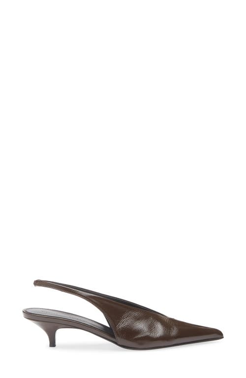 Proenza Schouler Slash Pointed Toe Slingback Pump In Brown