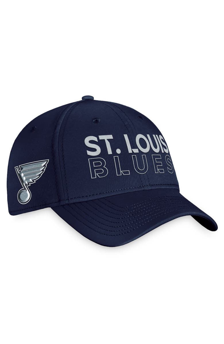 FANATICS Men's Fanatics Branded Navy St. Louis Blues Authentic Pro Road Flex Hat, Alternate, color, Navy