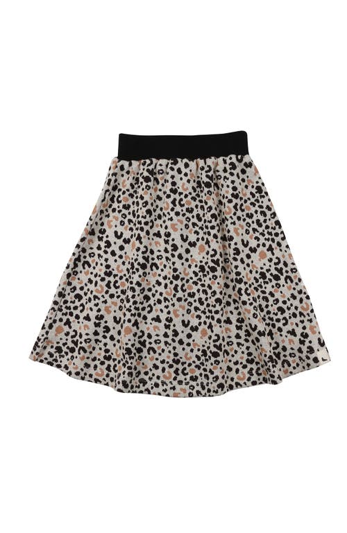 Turtledove London Kids Organic Cotton Leopard Animal Print Skirt In Multi