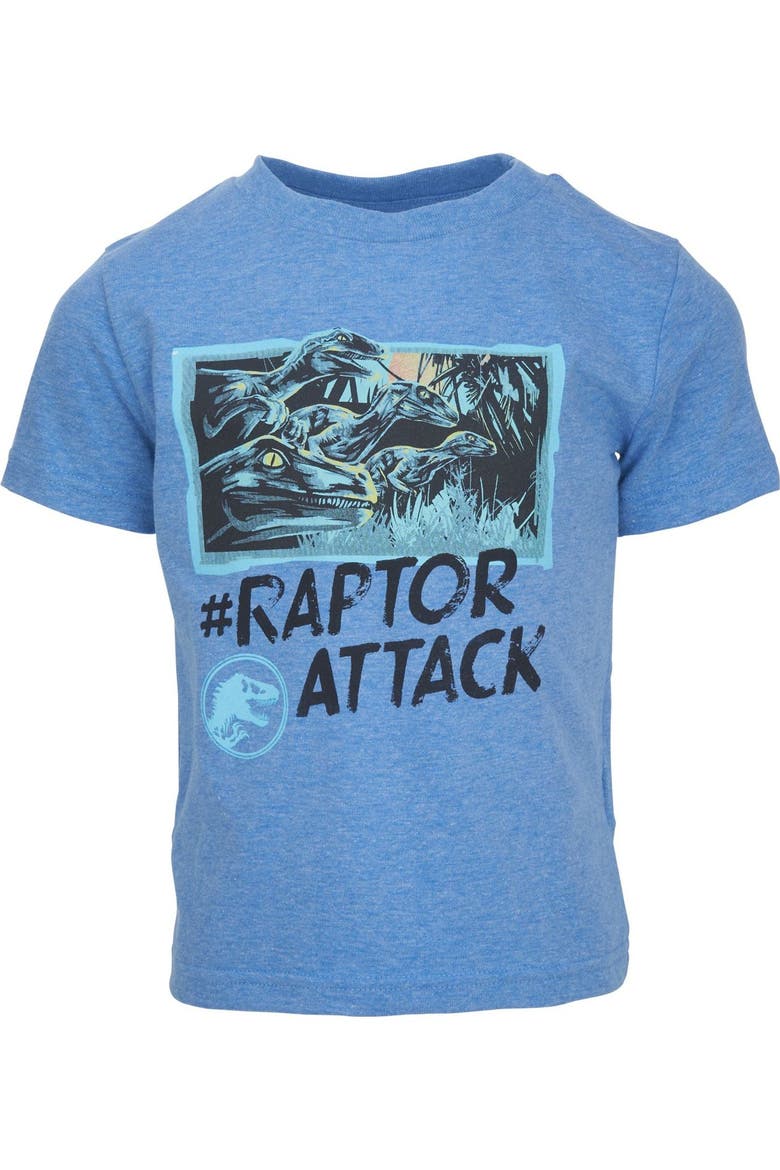 Jurassic Park T-Rex 3-Pack Short Sleeve Tees, Alternate, color, Black Blue Gray