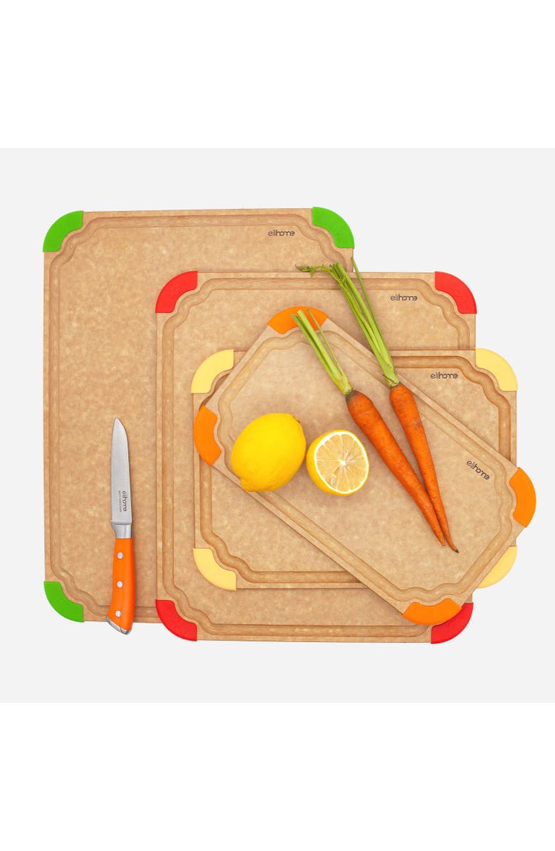 Eli Home Premium Series 4 Pieces Cutting Board Set - Non Slip
Color Code, Main, color, Brown