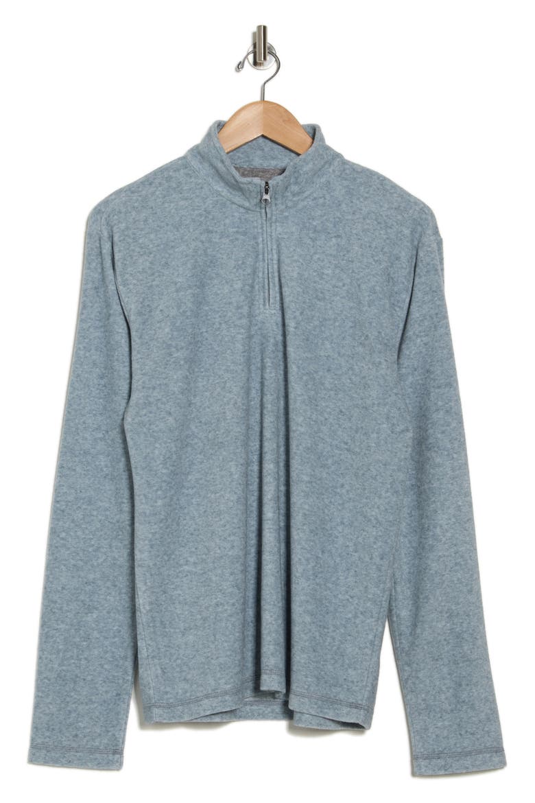 Heather Chenille Quarter Zip Pullover, Alternate, color, NAVY HEATHER