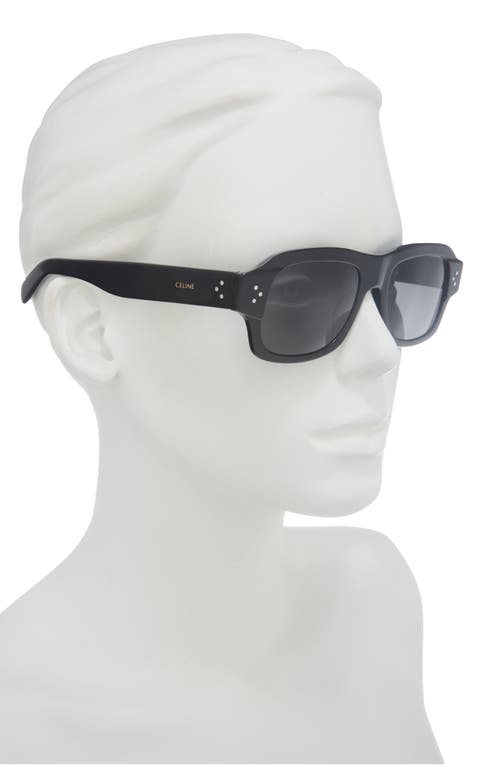 Celine 3 Dots 53mm Rectangular Sunglasses In Black