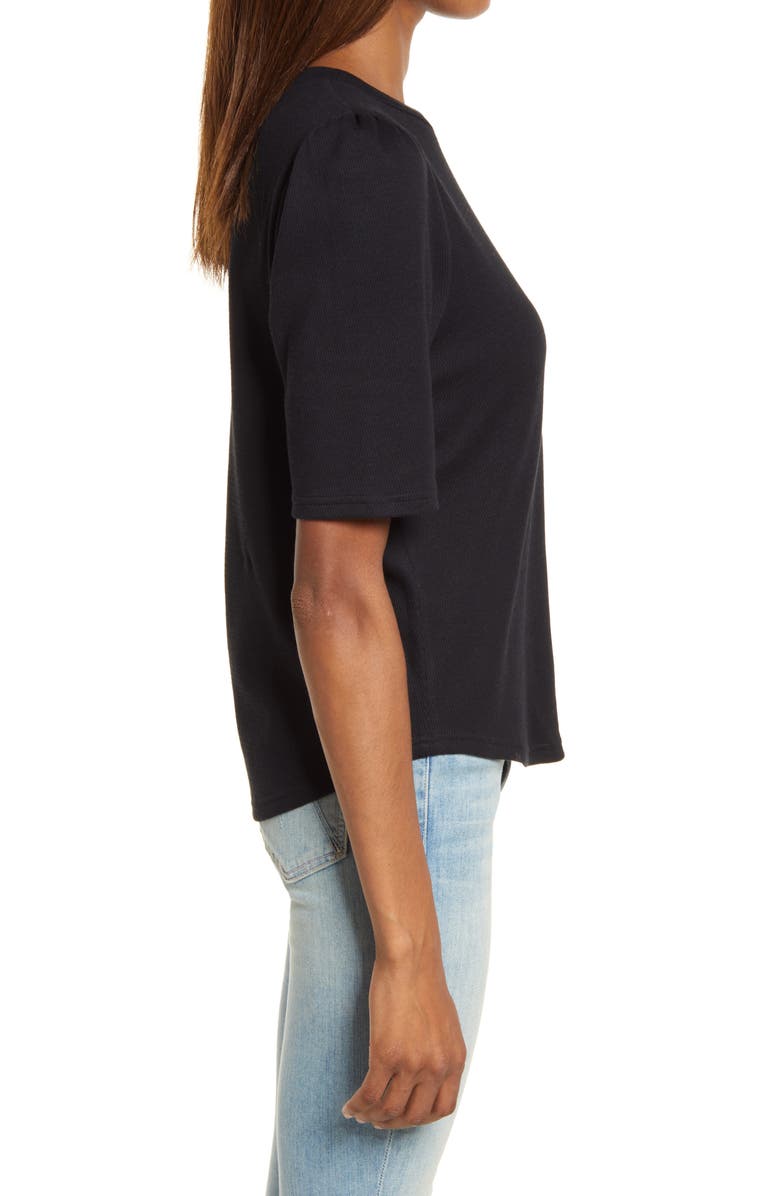 Treasure & Bond Thermal Knit Puff Sleeve Top, Alternate, color,