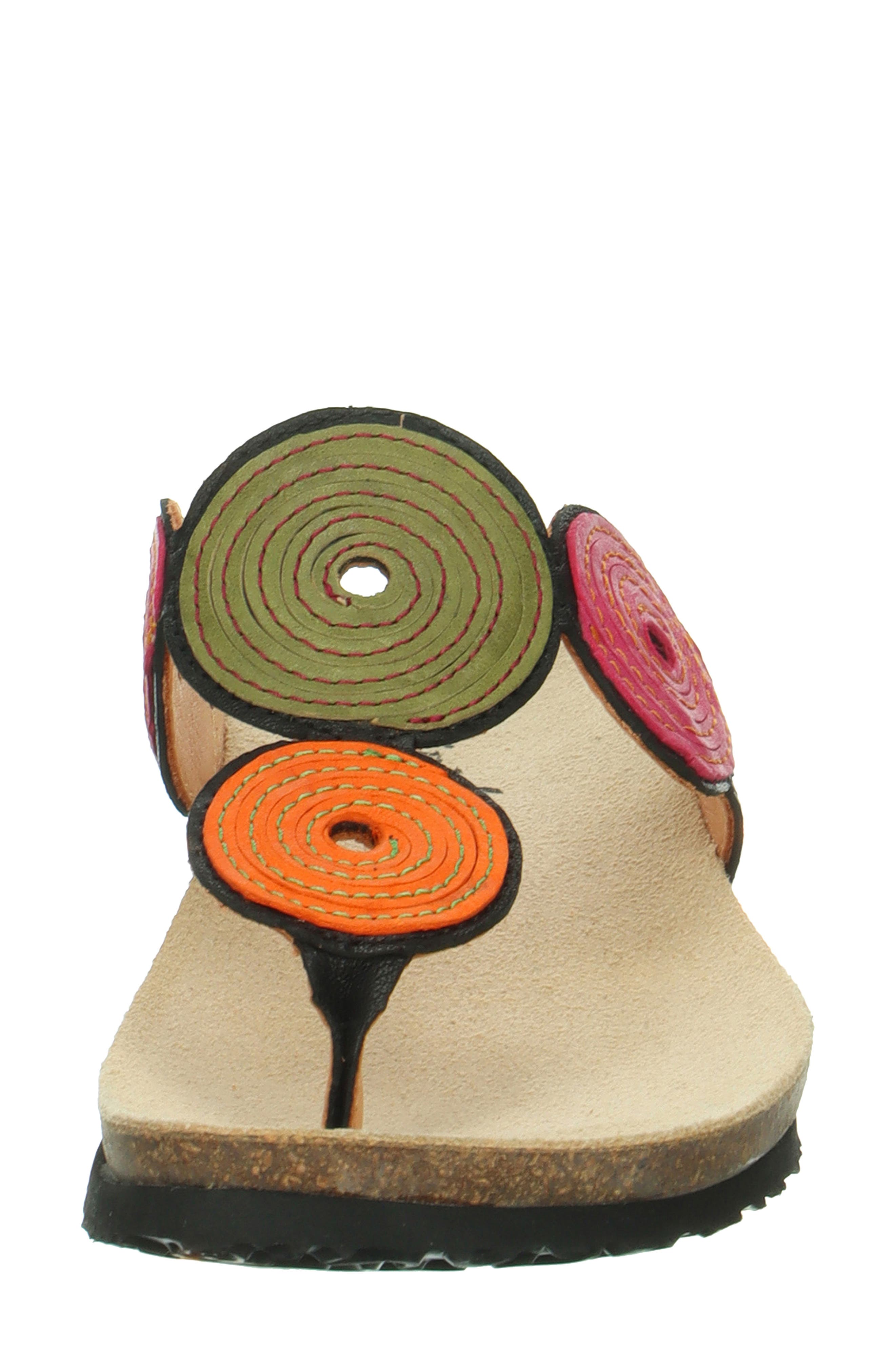 Think! Julia Circles Flip Flop, Alternate, color, Black/ Kombi